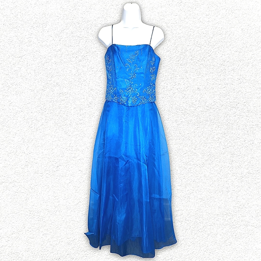 Let's Fashion|| Blue Prom Dress